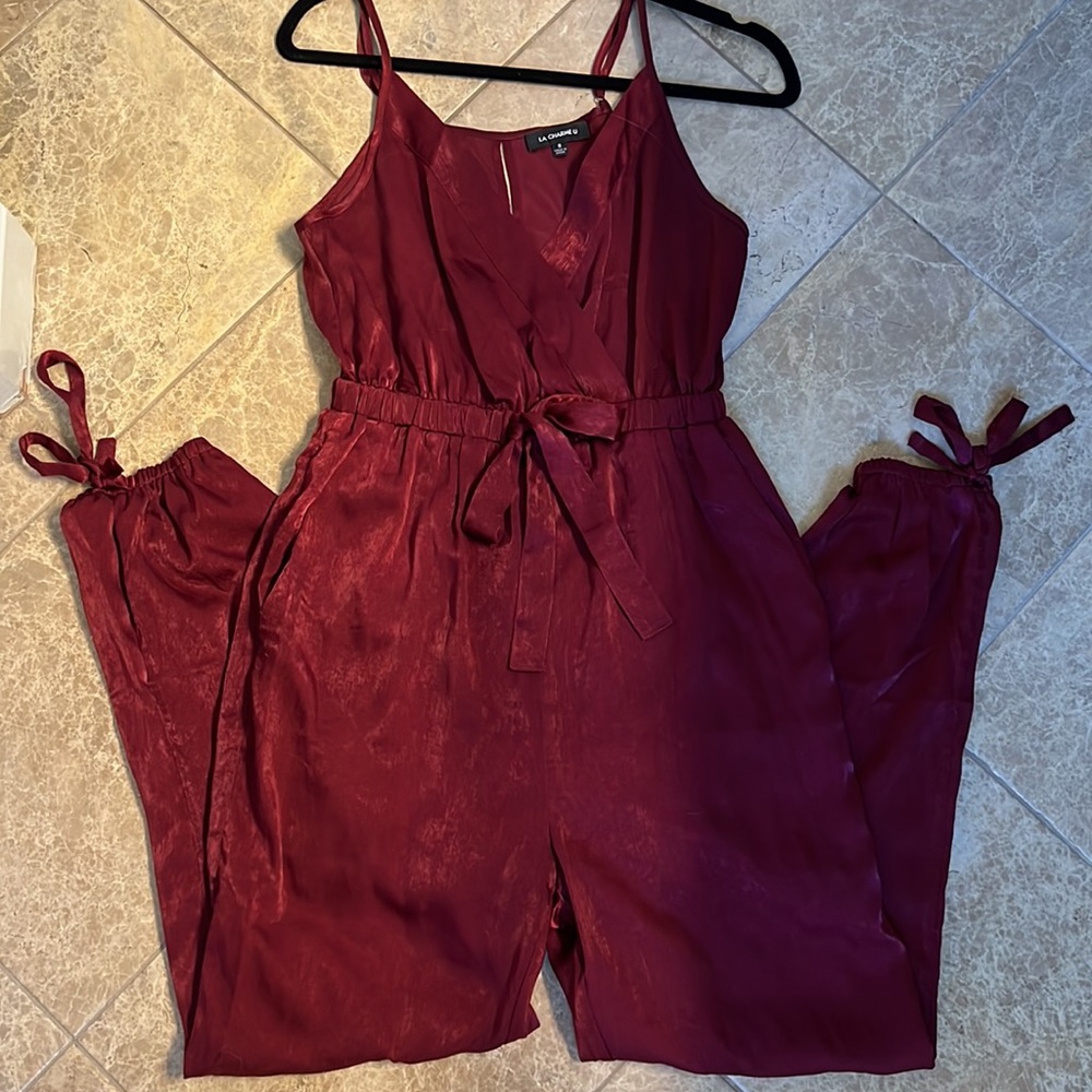 Burgundy jumpsuit